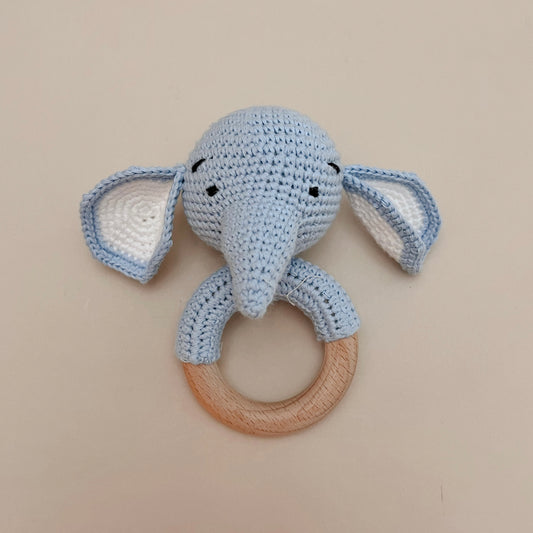 Blue Elephant Rattle