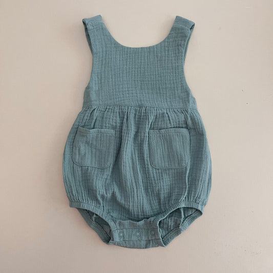 Bondi Blue Organic Cotton Romper