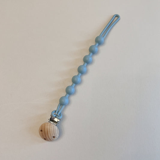 Ocean Blue Bear Pacifier Clip