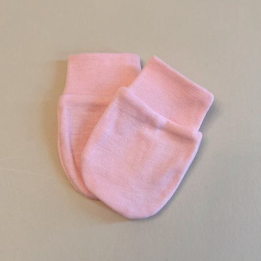 Soft Pink Baby Mittens