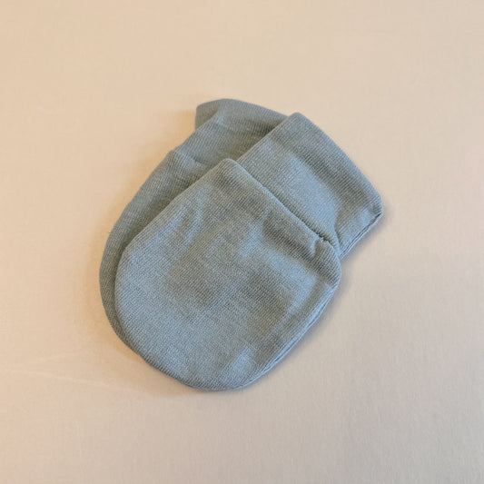 Blue Gray Baby Mittens