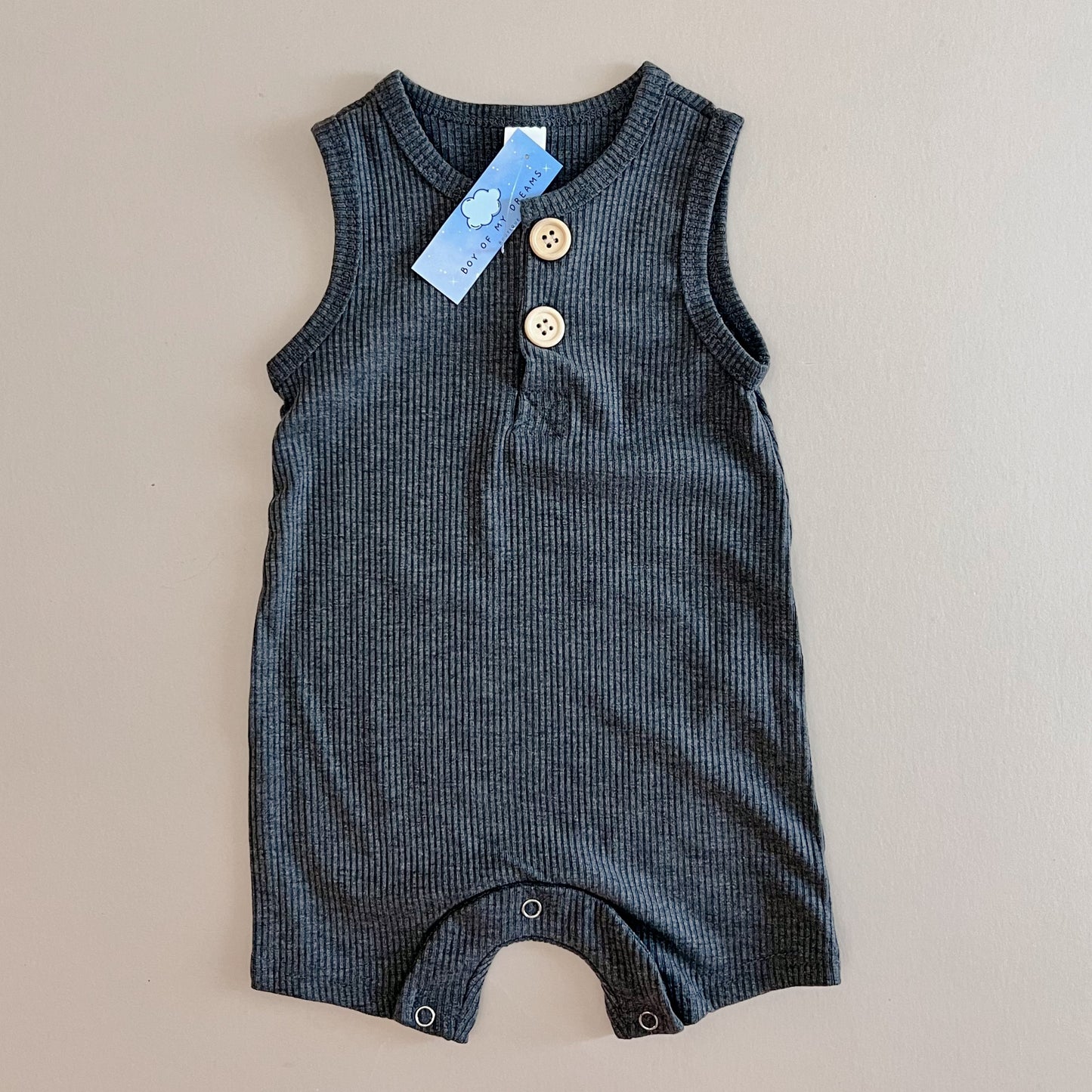 Dark Gray Sleeveless Romper