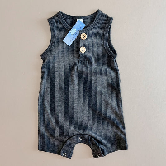 Dark Gray Sleeveless Romper
