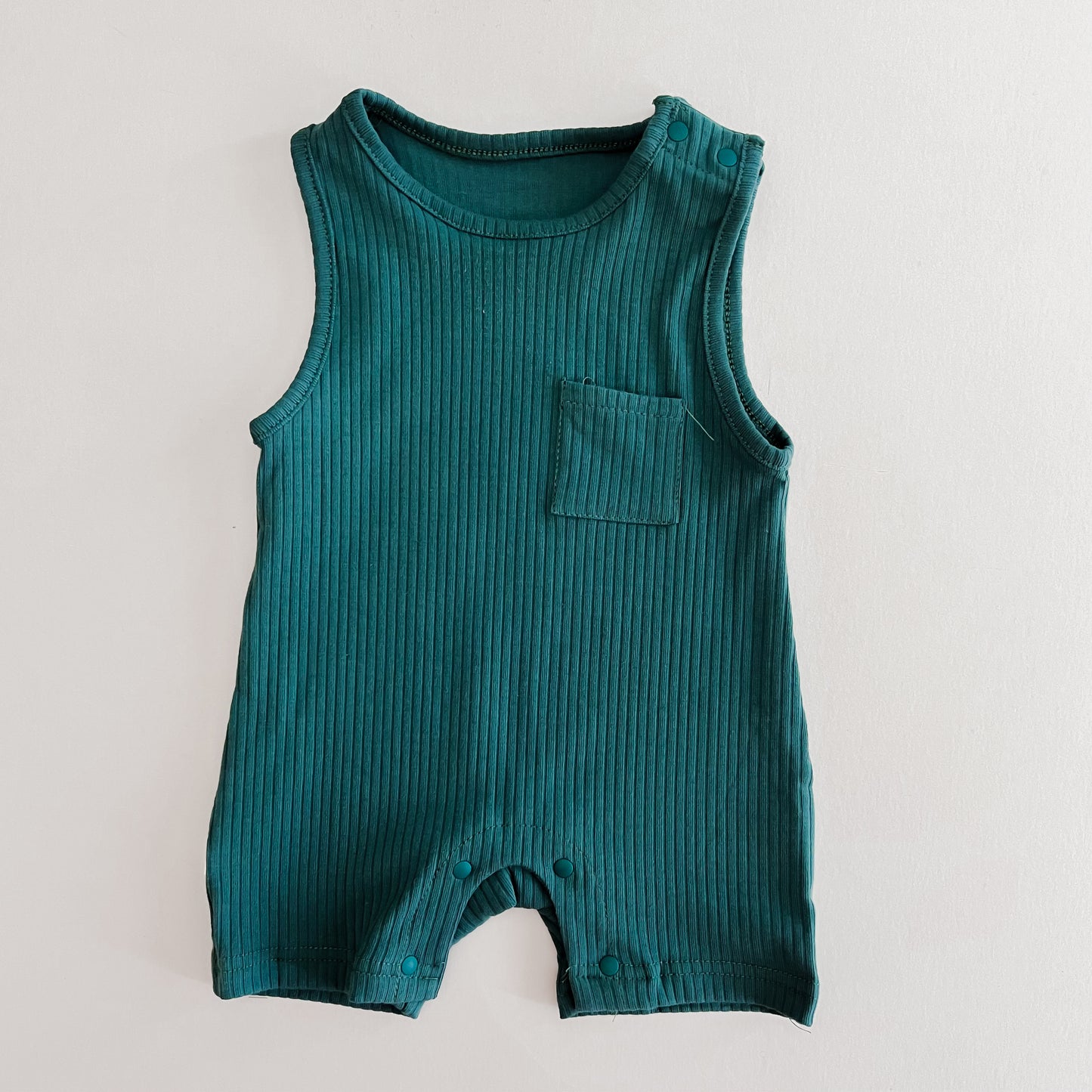 Jungle Green Short Sleeve Ribbed Bodysuit
