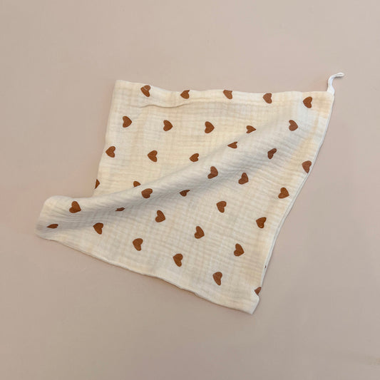 Hearts Baby Burp Cloth
