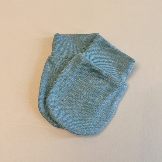 Steel Blue Baby Mittens