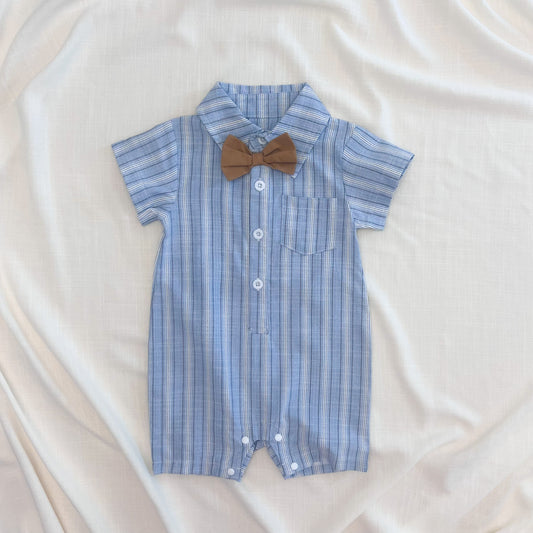 Blue Stripe Romper