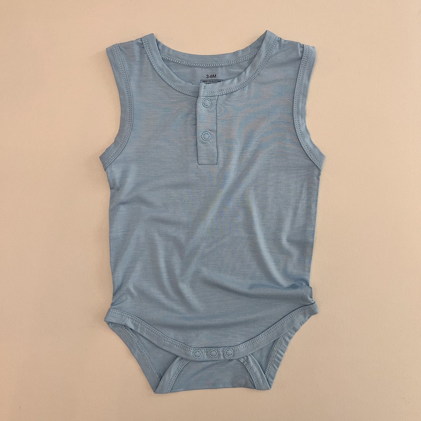 Steel Blue Sleeveless Essential Bodysuit