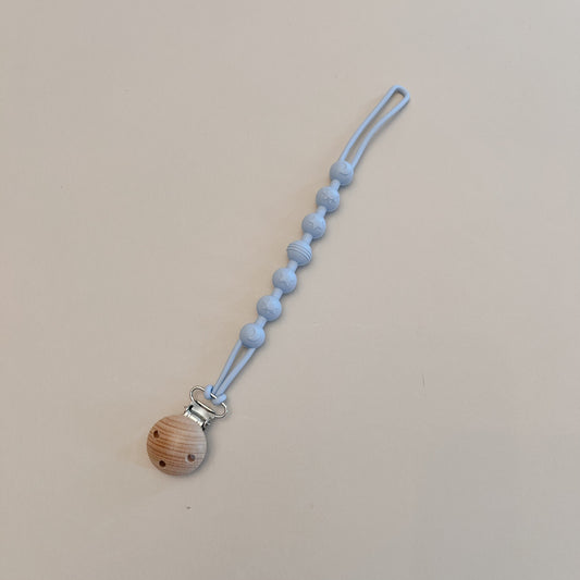 Sky Blue Sun, Moon & Star Pacifier Clip