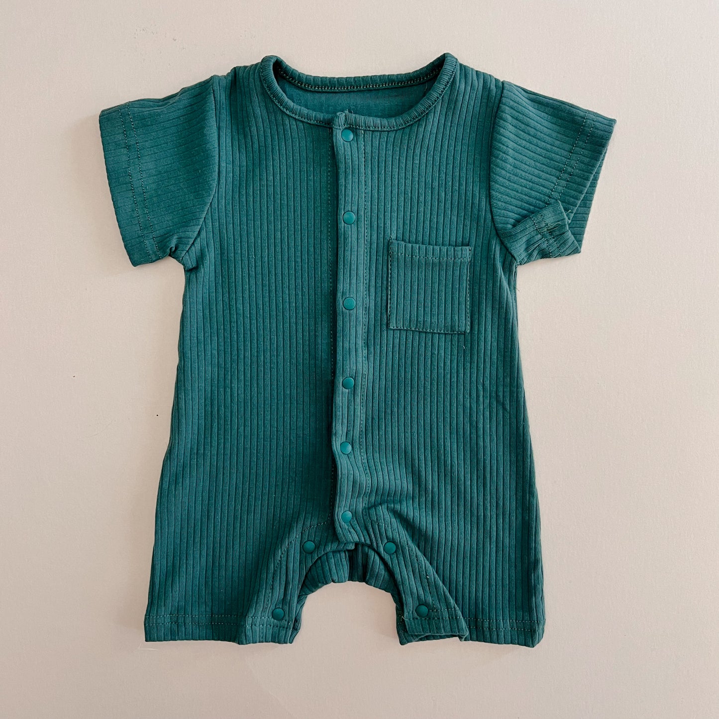 Jungle Green Cotton Ribbed Bodysuit