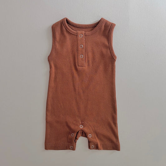 Sandstone Sleeveless Short Romper