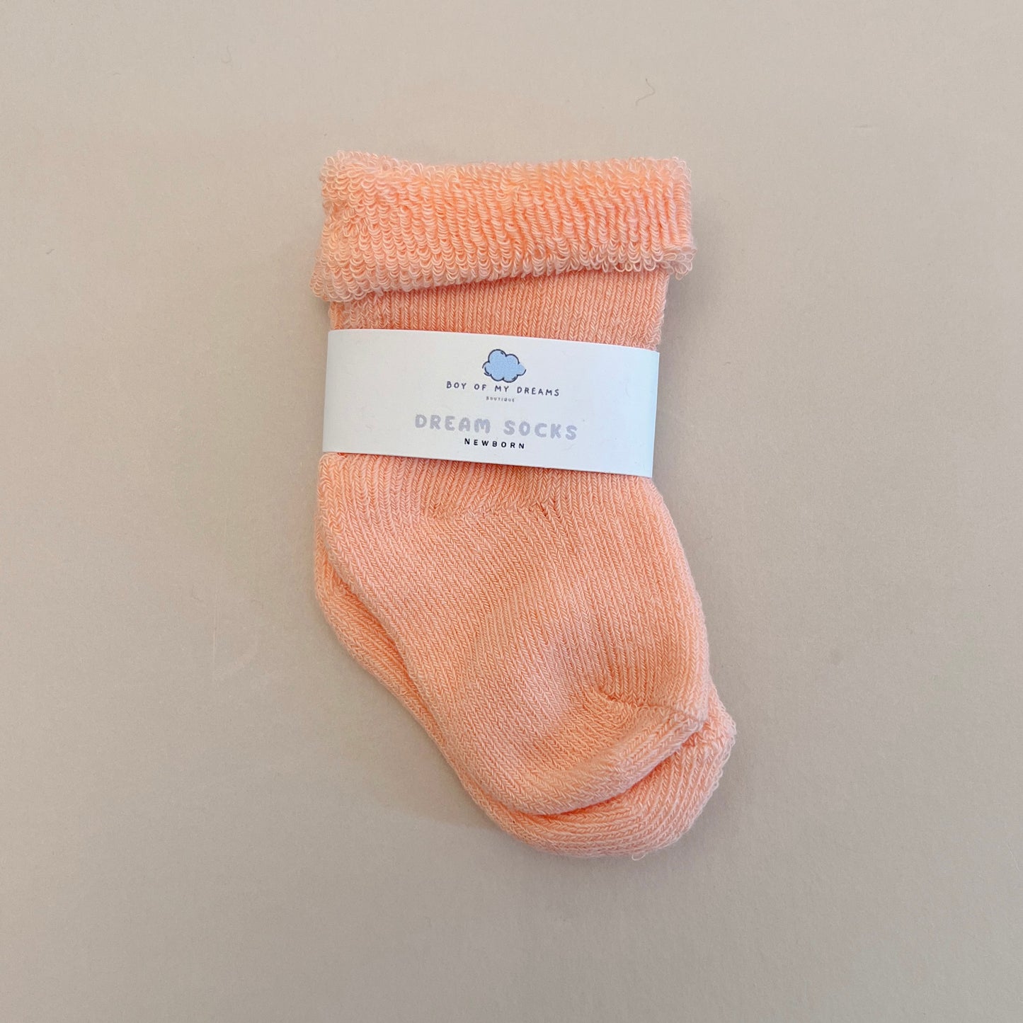Peach Cozy Baby Socks