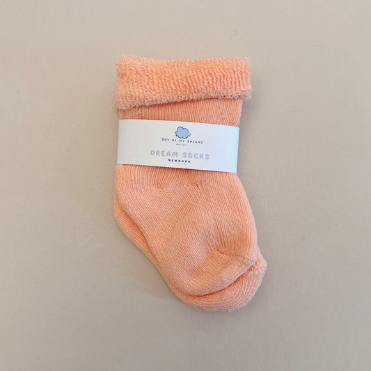 Peach Cozy Baby Socks