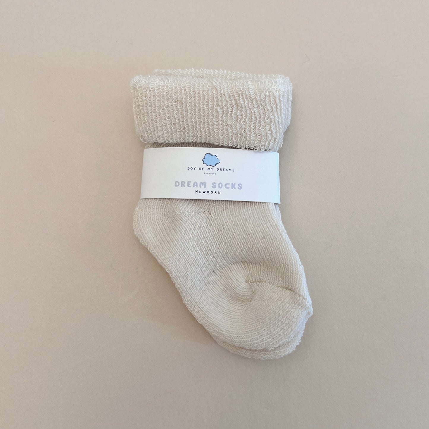 Beige Cozy Baby Socks