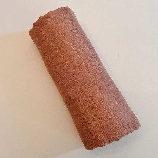 Cherry Wood Muslin Swaddle Blanket