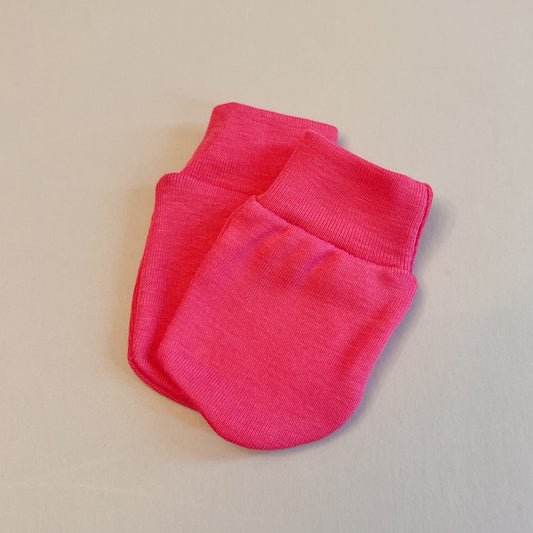Hot Pink Baby Mittens