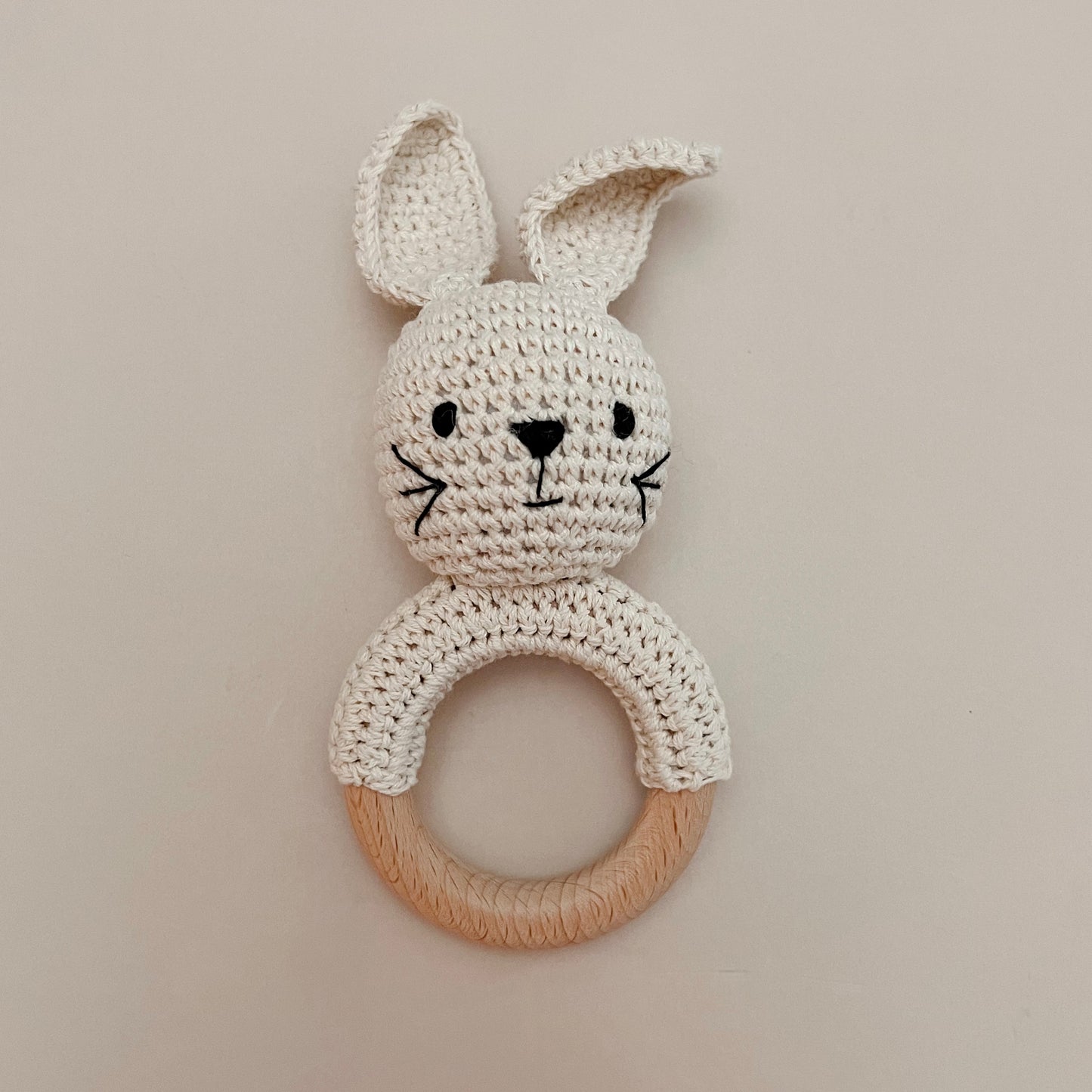 Cream Bunny Rattle