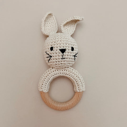 Cream Bunny Rattle