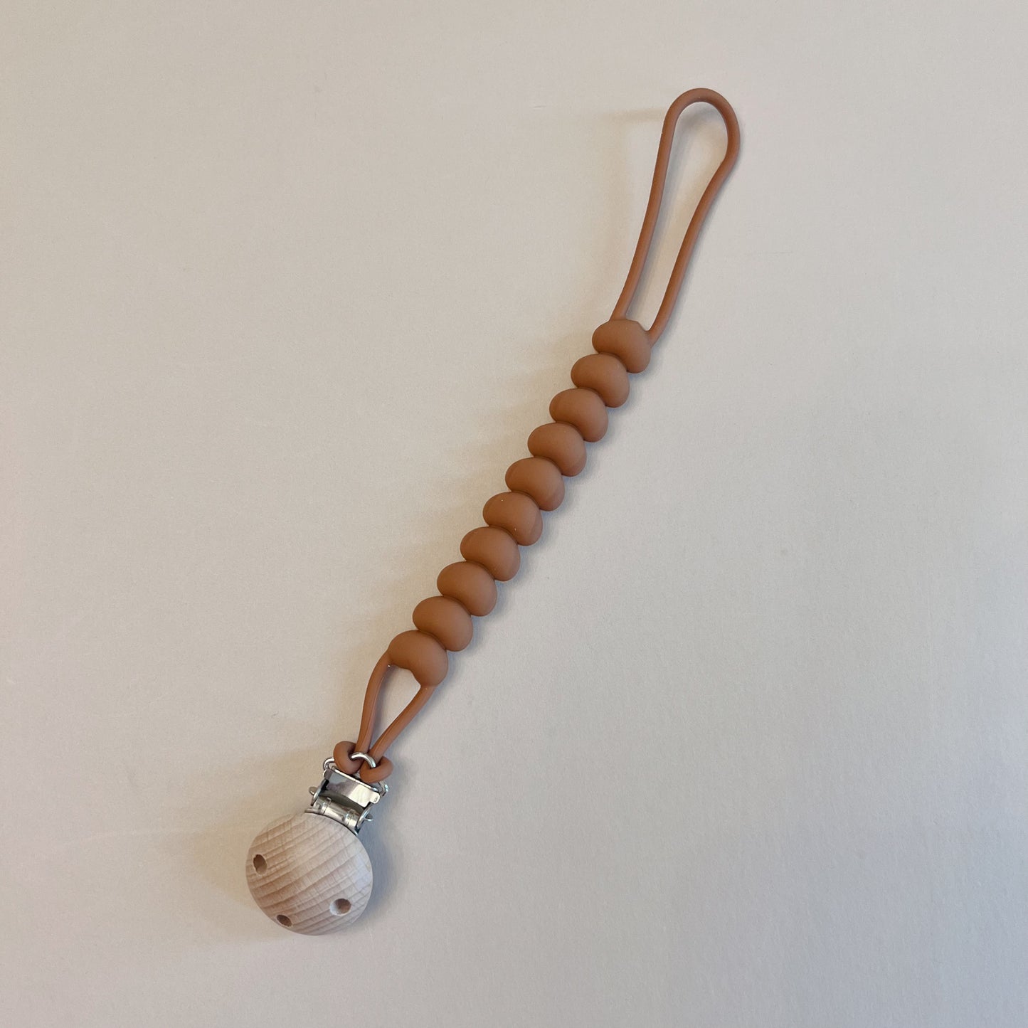 Cinnamon Heart Pacifier Clip