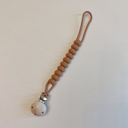 Cinnamon Heart Pacifier Clip