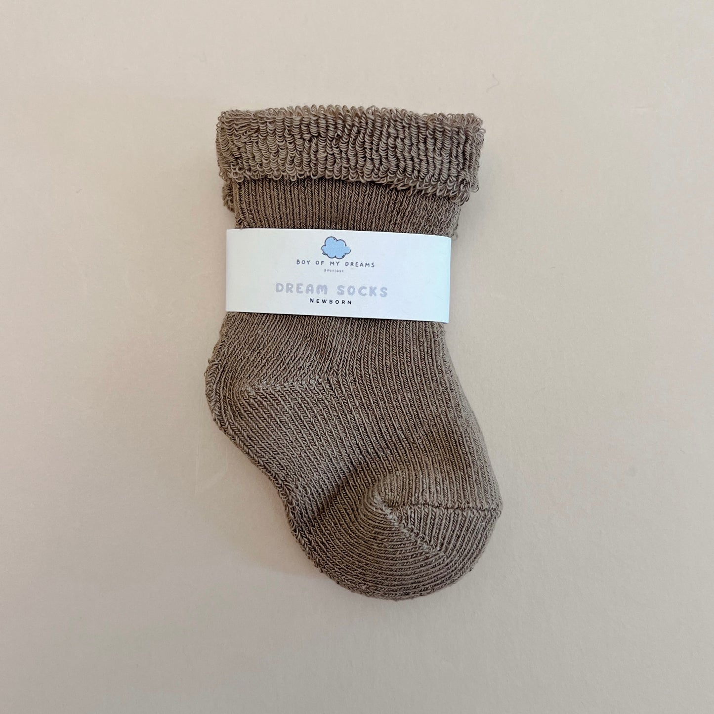 Dark Olive Cozy Baby Socks