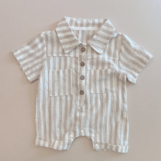 Striped Linen Romper