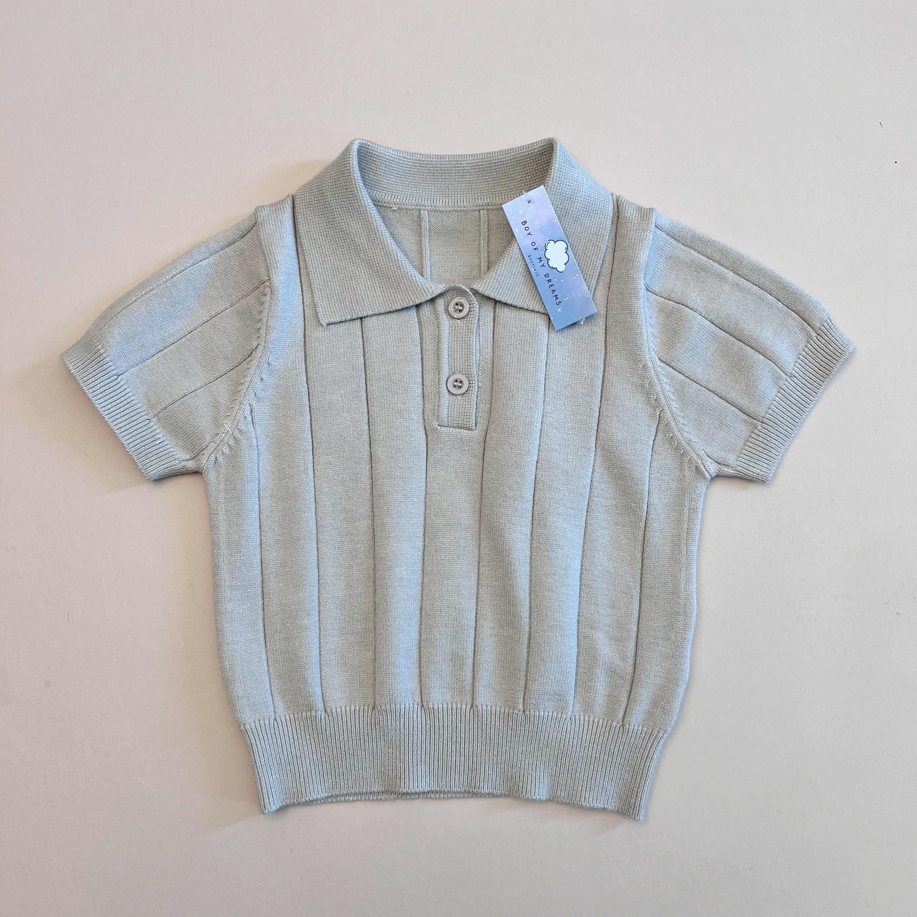 トップス orimi GLITTER KNIT POLO size1 sullen asymmetry big collar knit top – BUNNY APARTMENT