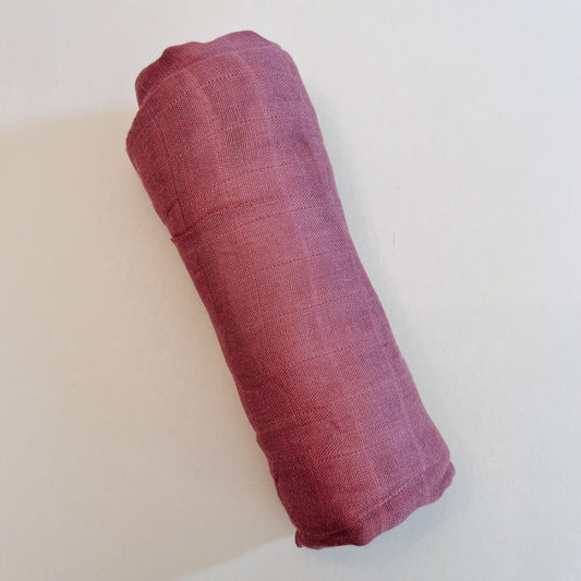 Dusty Rose Muslin Swaddle Blanket