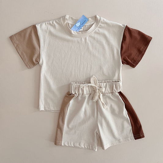 Tan Color Block Set