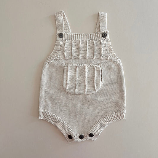 Beige Knitted Romper