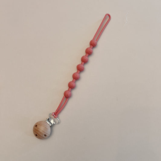 Candy Red Sun, Moon & Star Pacifier Clip