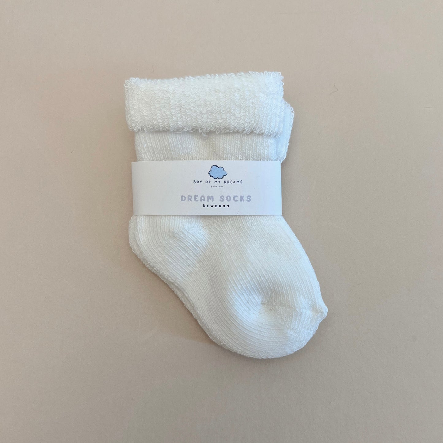 White Cozy Baby Socks