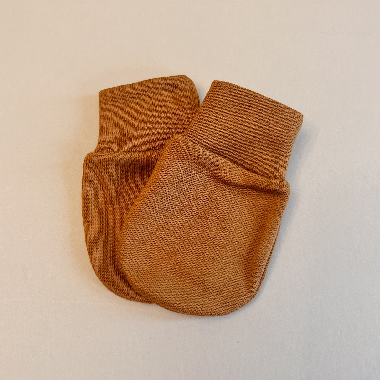 Tan Brown Baby Mittens