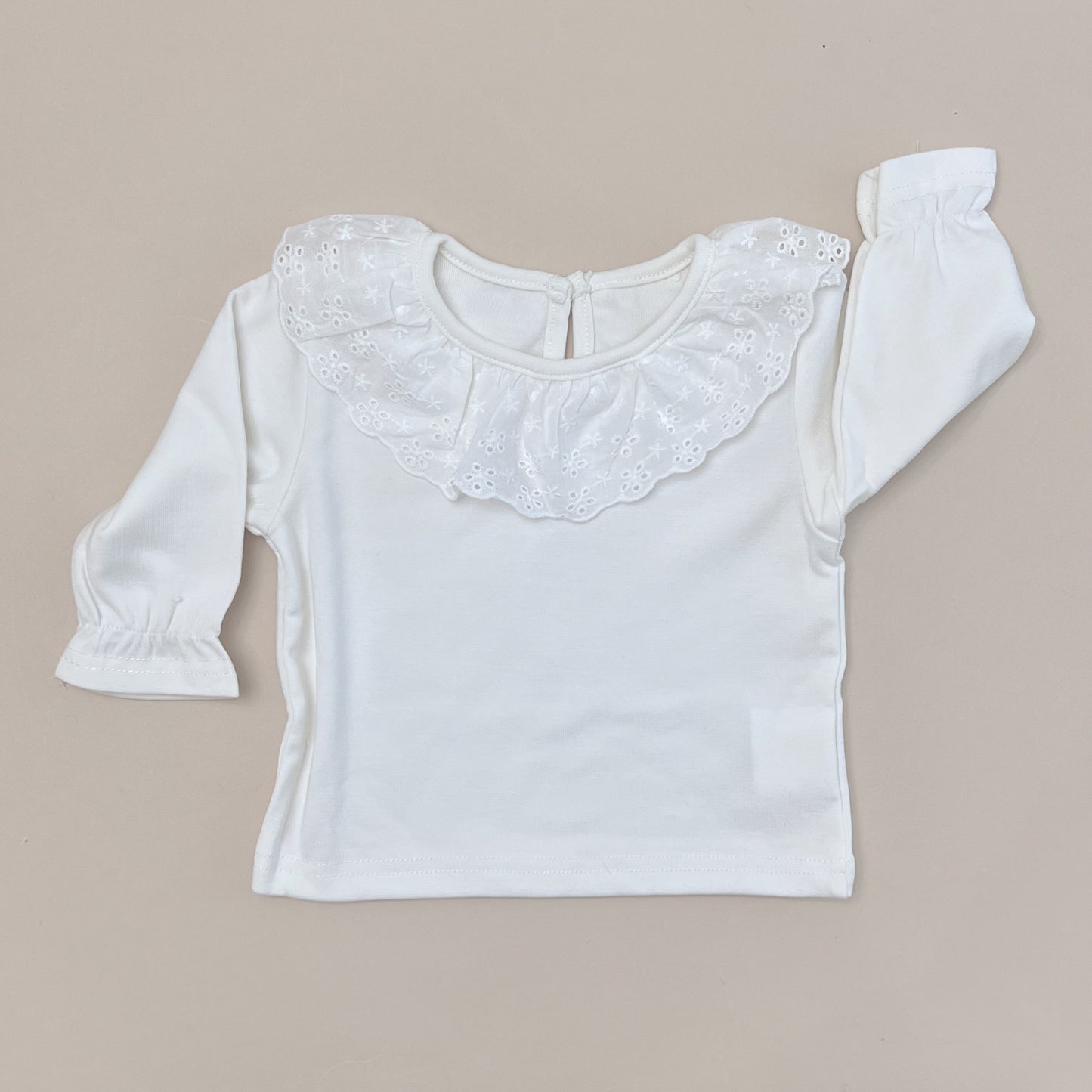 Cream Floral Corduroy Romper Dress