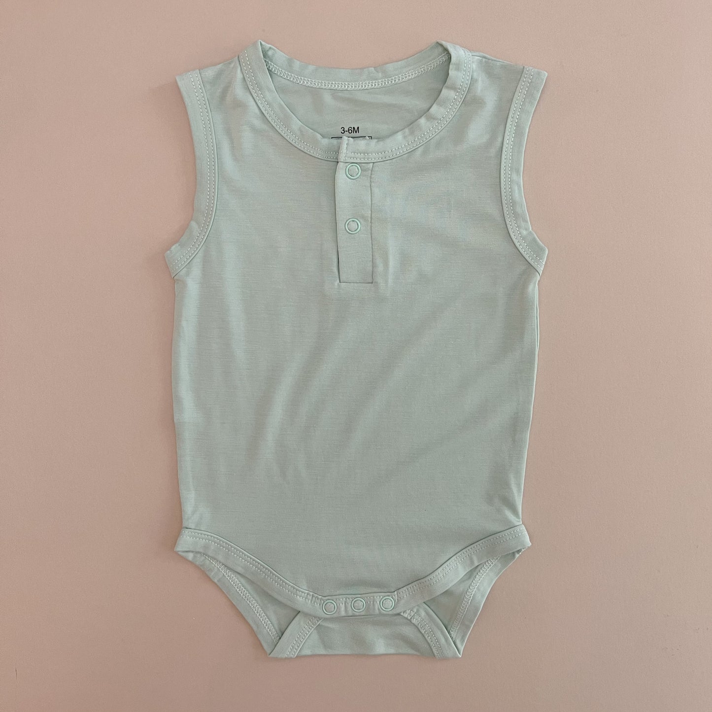 Tea Green Sleeveless Essential Bodysuit