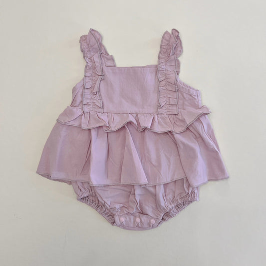 Mauve Mist Ruffle Romper