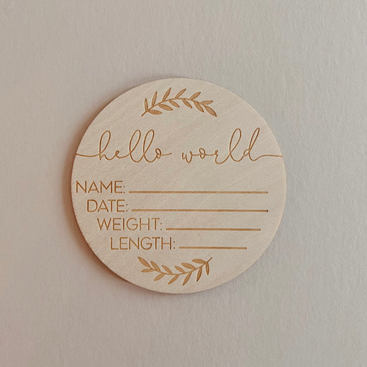 Hello World Announcement Sign #1