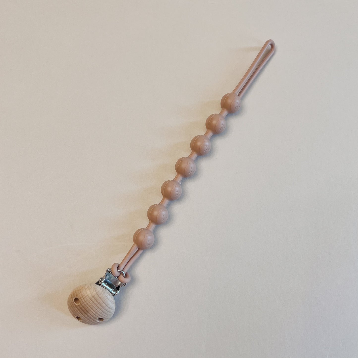 Hazel Wood Bear Pacifier Clip