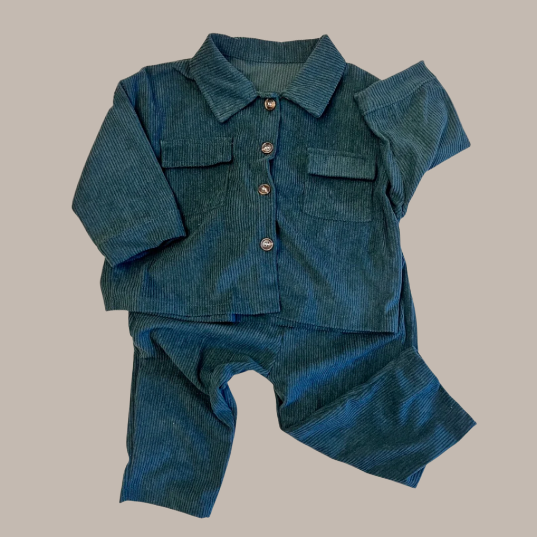 Midnight Green Corduroy Set
