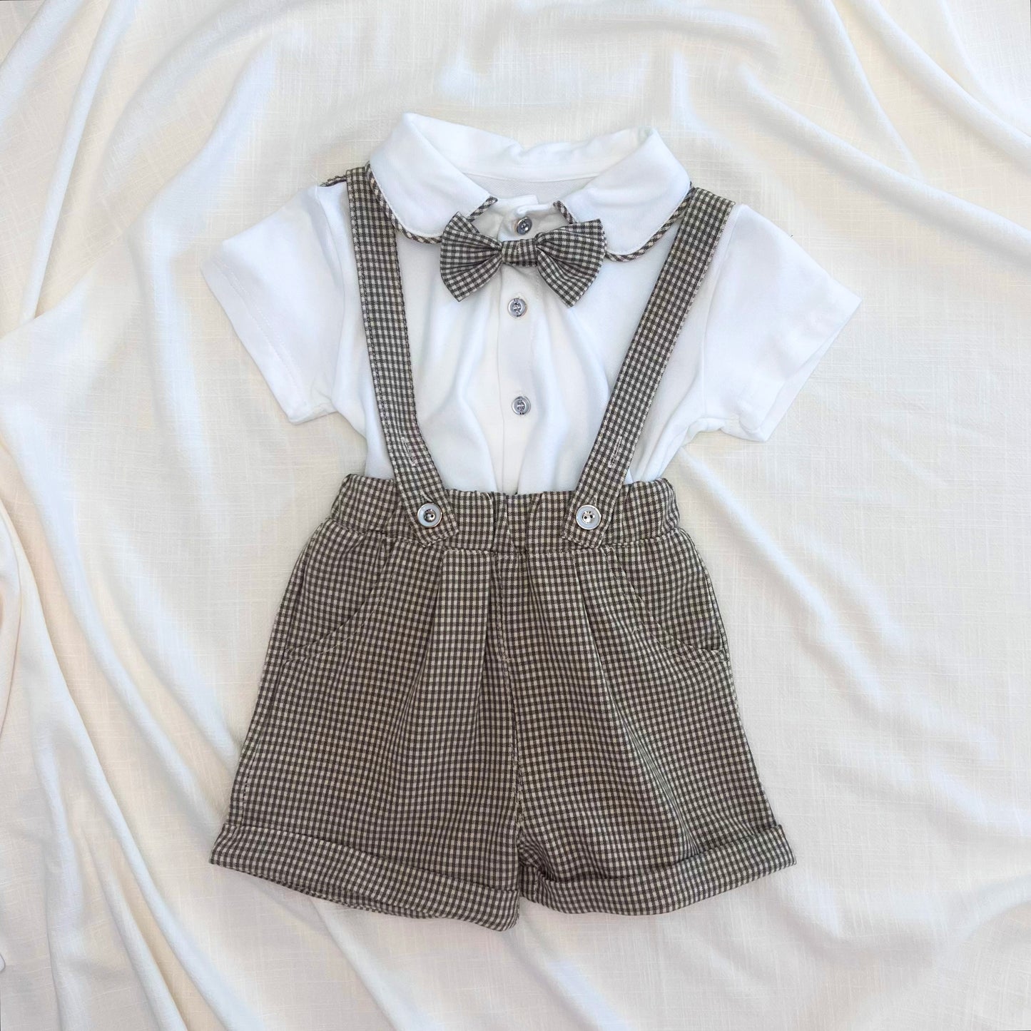 Light Brown Gingham Set