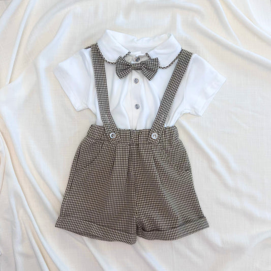 Light Brown Gingham Set