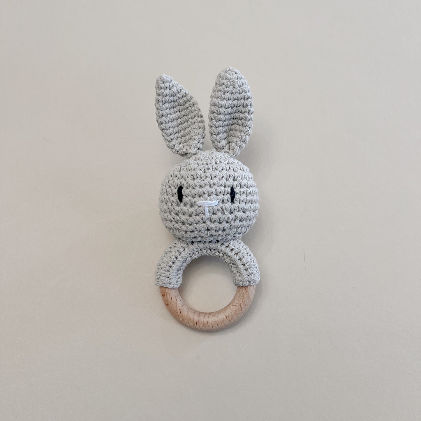 Light Gray Bunny Rattle