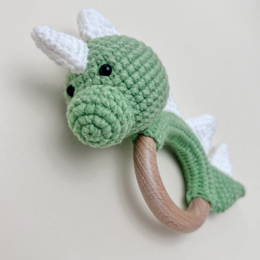 Green Dinosaur Rattle