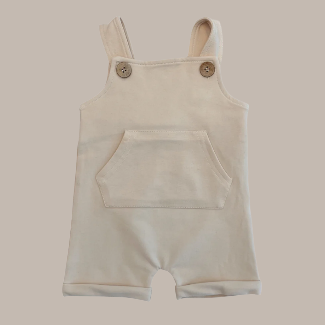 Cream Cotton Overalls