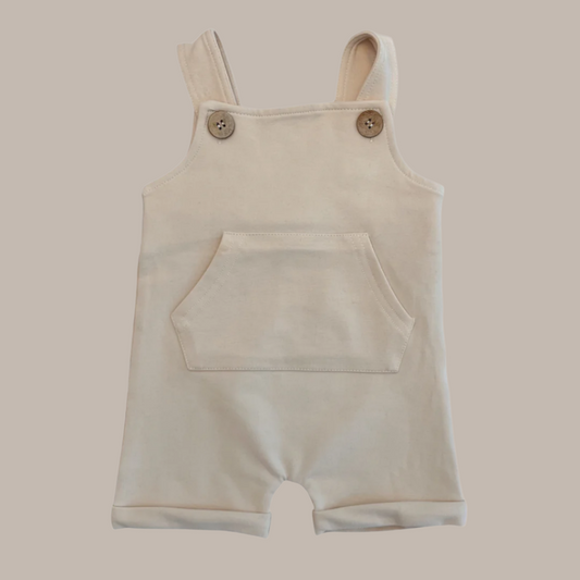Cream Cotton Overalls