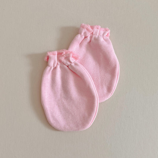 Soft Pink Baby Mittens