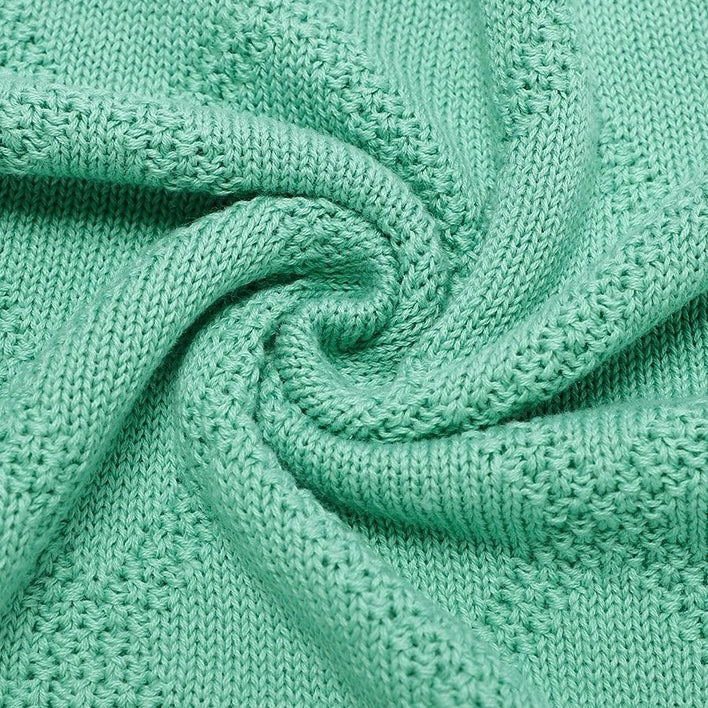 Sky Blue Knitted Blanket