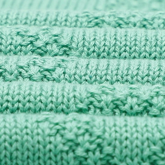 Dark Teal Knitted Blanket