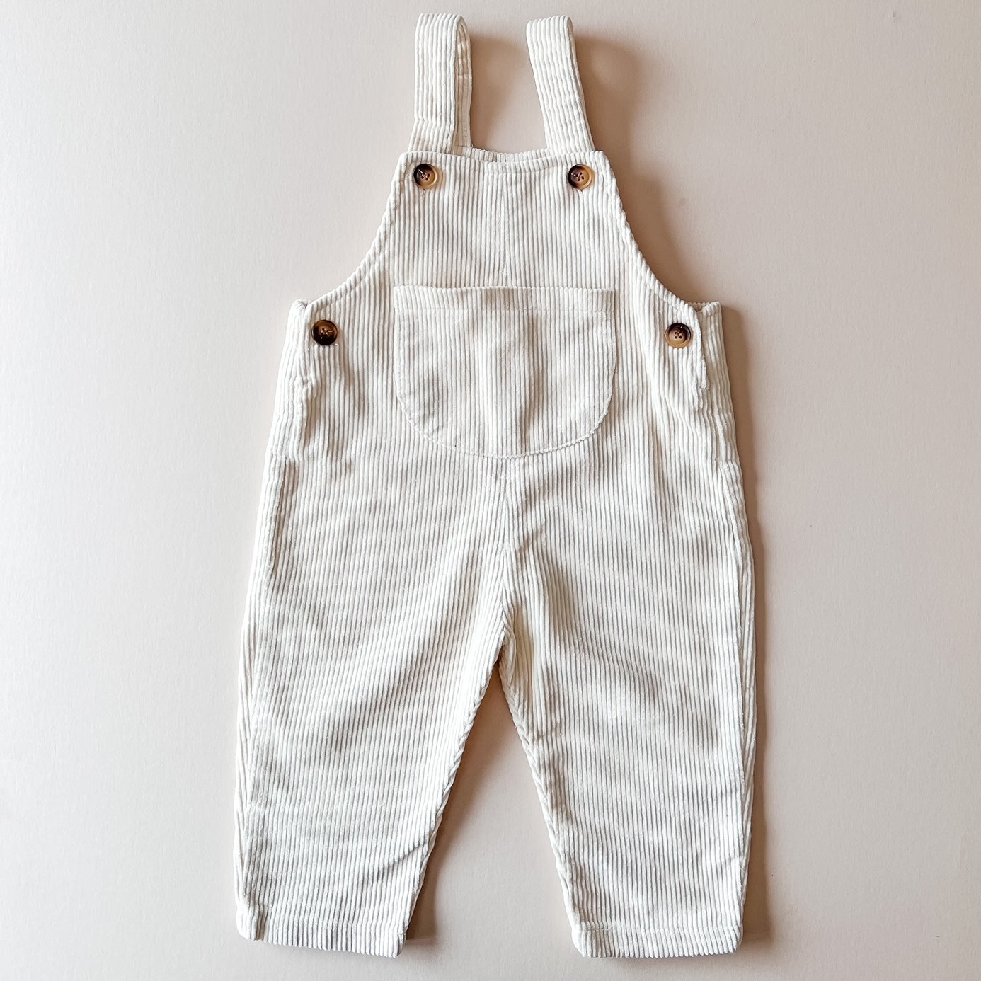 Beige Corduroy Overalls