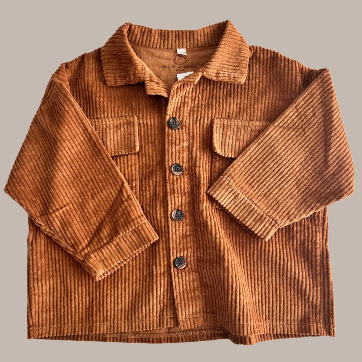 Toffee Corduroy Oversized Jacket